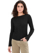 Long Sleeve Boatneck Textured Top