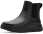F-Mode Stitch Warm Tumbled-Leather Chelsea Boots
