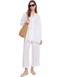 Organic Handkerchief Linen Long Shirt With Drawstrng