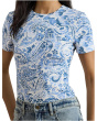 Paisley Stretch Cotton Crewneck Tee