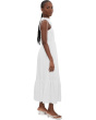 Floral Strap Tiered Midi Dress