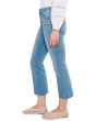 The Short Stretch Flare Crop Jean in Coastal Blue