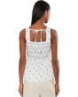 Sleeveless Smocked Woven Top with Embroidery