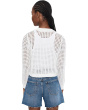 Textured Mesh Long Sleeve Cardigan