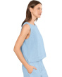 Lightweight Organic Cotton Denim Round Neck Shell